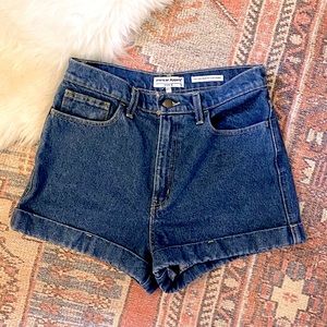American apparel high waisted denim shorts